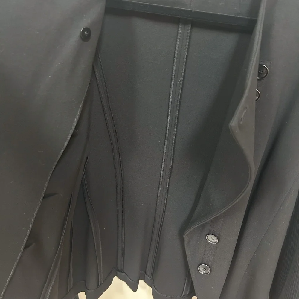 LAFAYETTE 148 Women Black Extrafine Wool Sweater sleeves jacket blazer - sz L - Picture 10 of 14